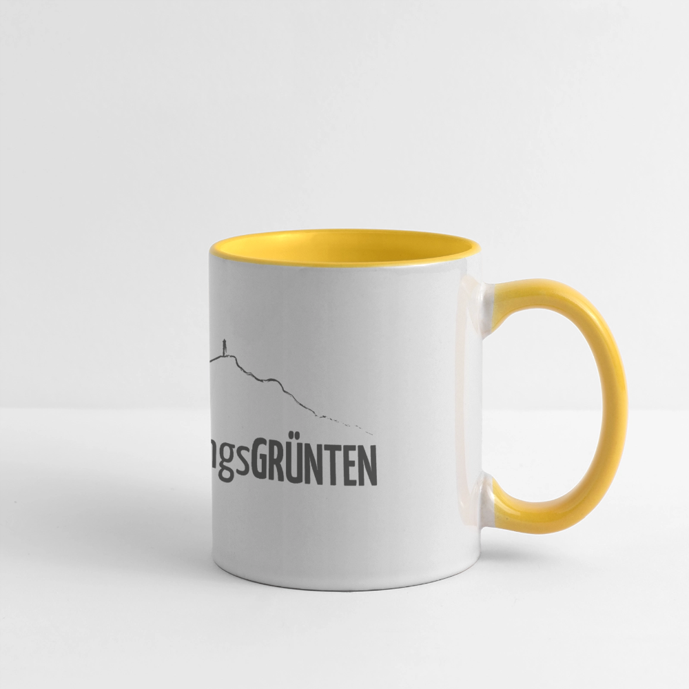 Panoramatasse | LieblingsGRÜNTEN - Weiß/Gelb