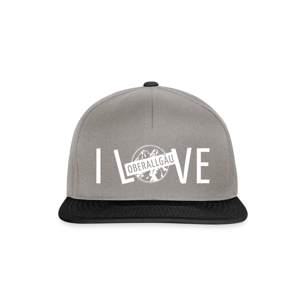 Snapback Cap | I LOVE - Graphit/Schwarz