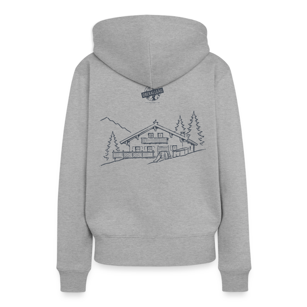 Frauen Premium Hoodie | Untere Ochsenalpe - Grau meliert