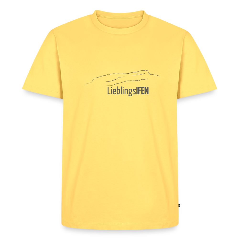 Männer Premium T-Shirt | LieblingsIFEN - Pastellgelb
