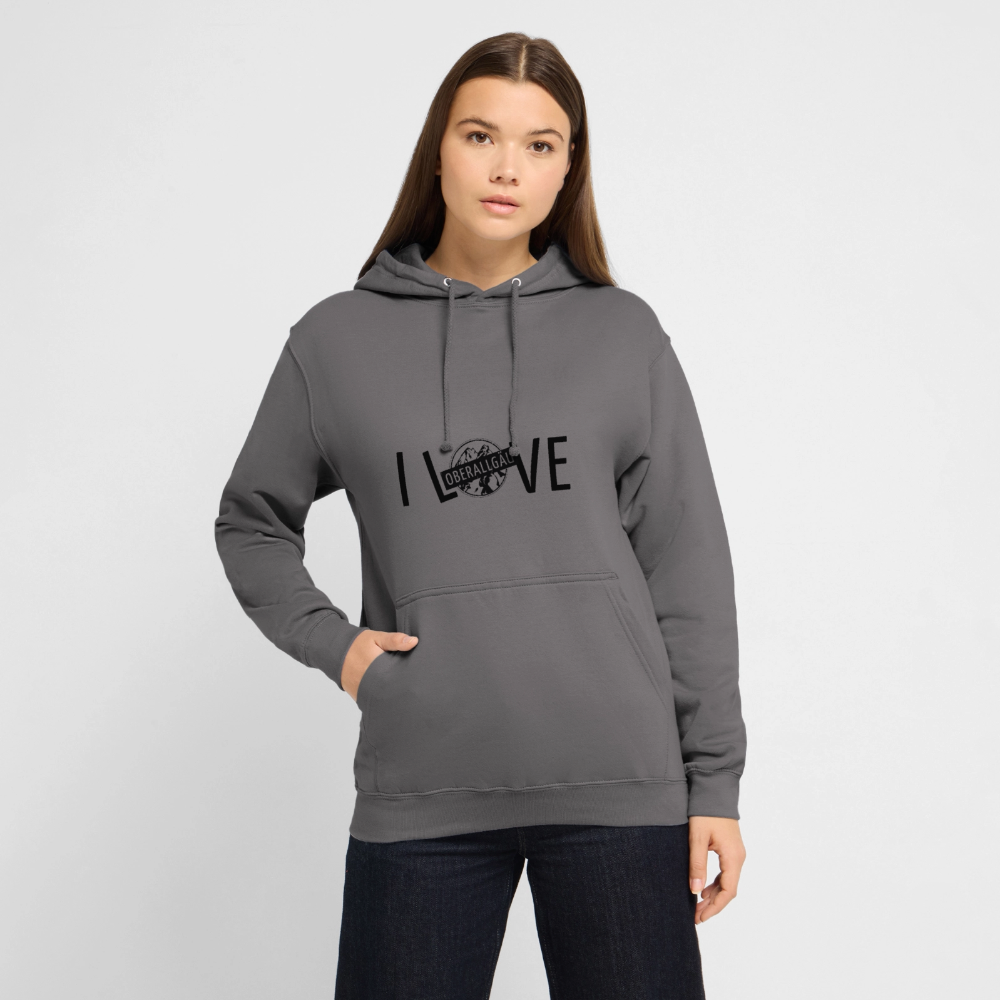 Unisex Hoodie | I LOVE - Mittelgrau