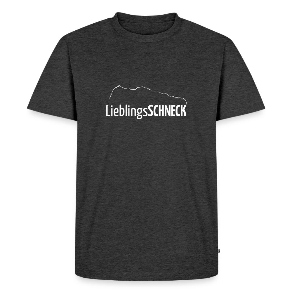 Männer Premium T-Shirt | LieblingsSCHNECK - Anthrazit meliert