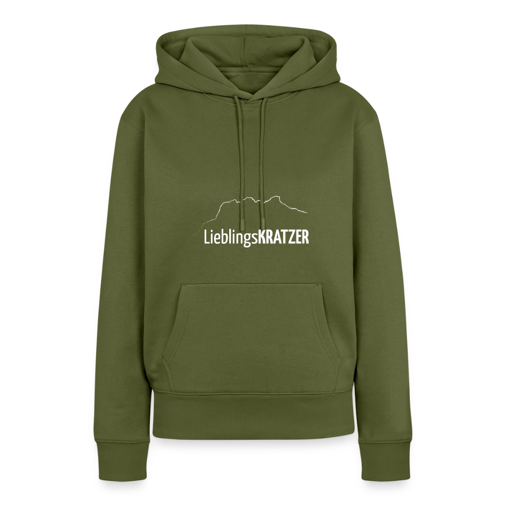 Frauen Premium Hoodien | LieblingsKRATZER - Khaki
