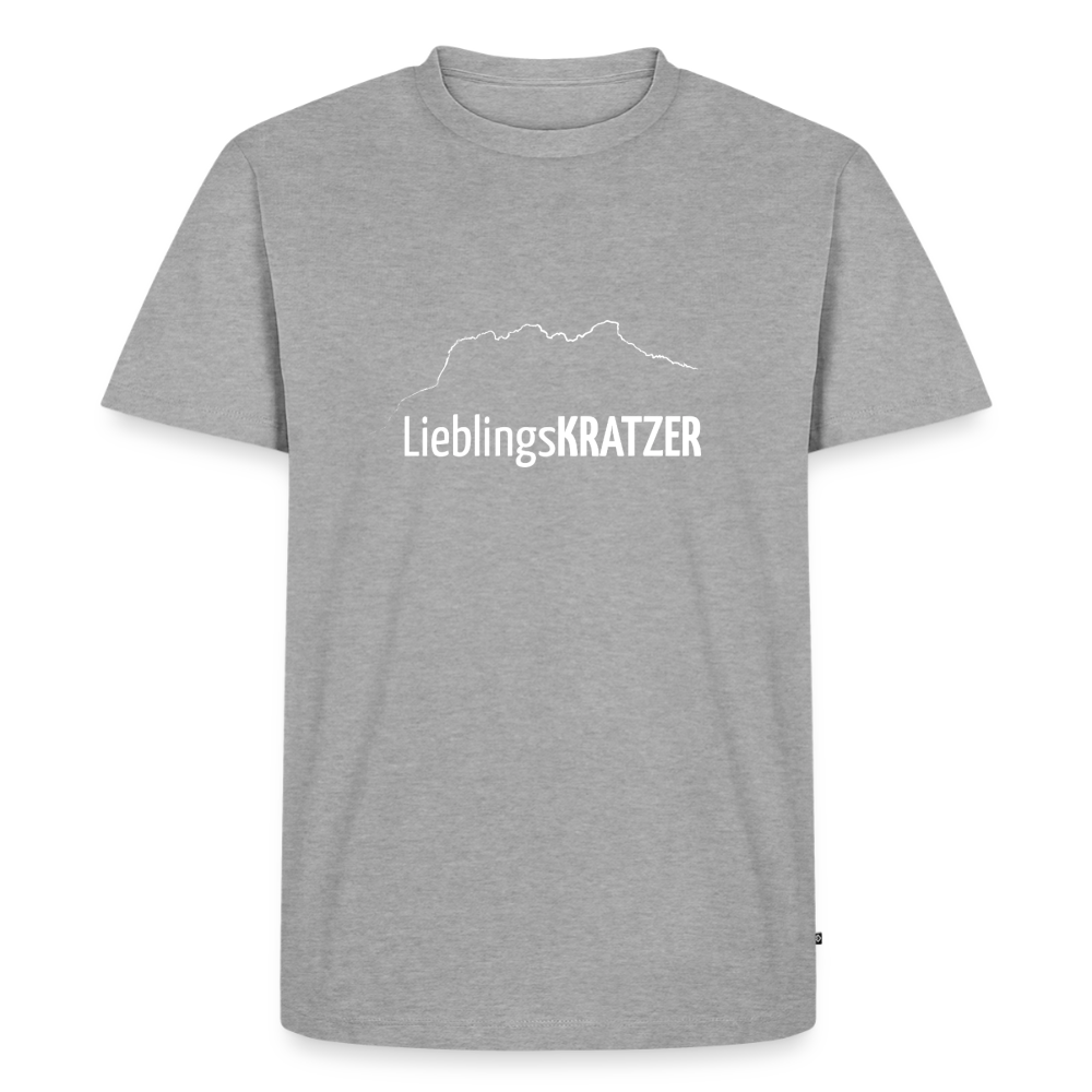 Männer Premium T-Shirt | LieblingsKRATZER - Grau meliert