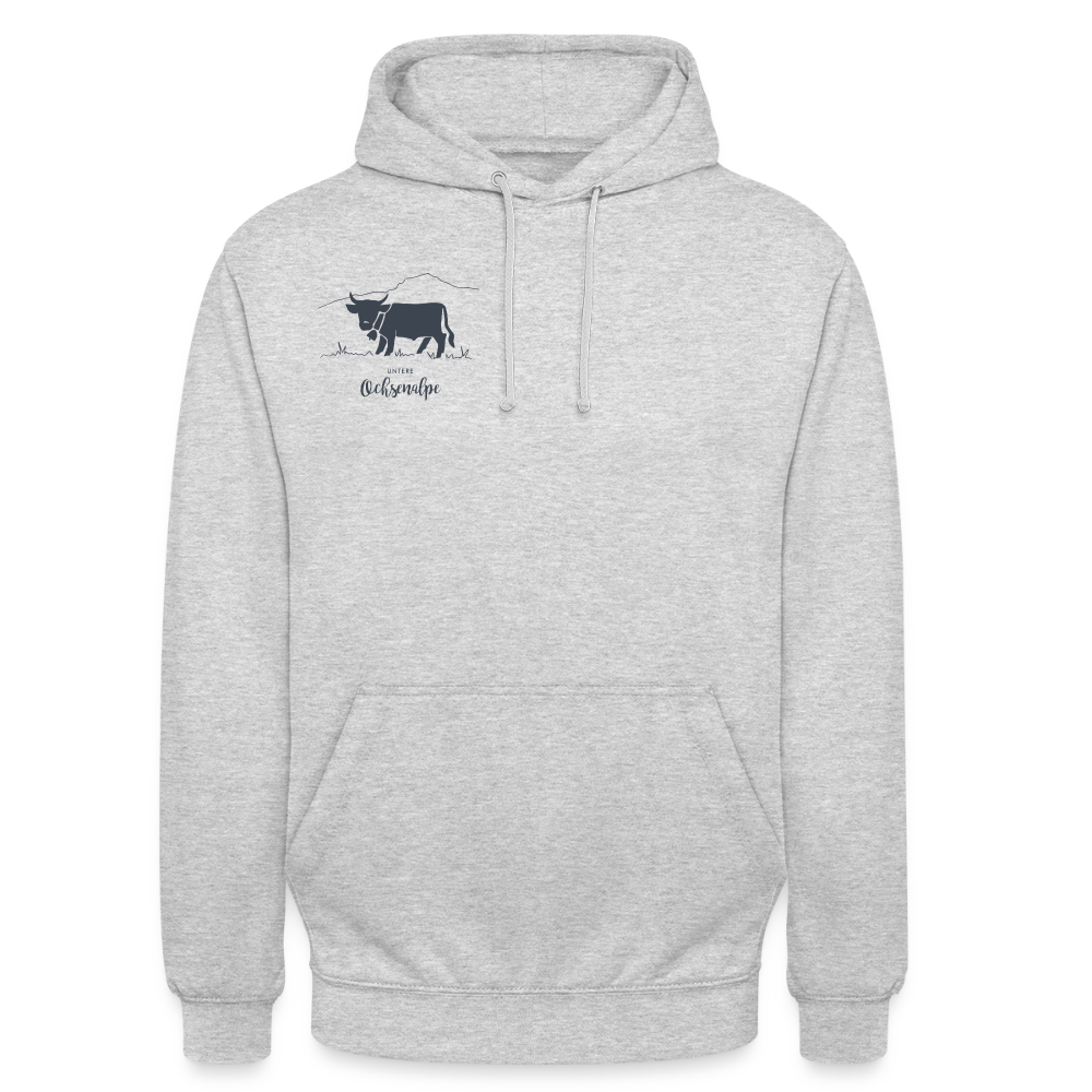 Unisex Hoodie | Untere Ochsenalpe - Hellgrau meliert