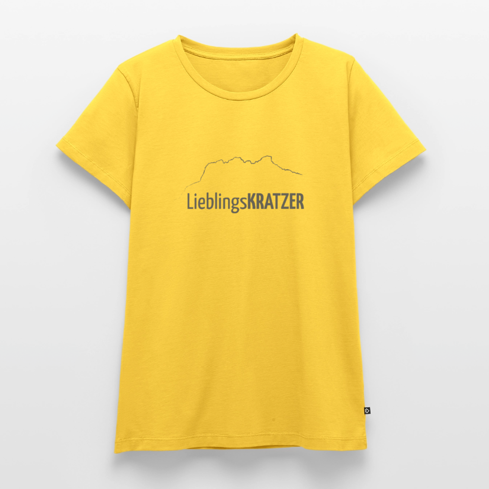 Frauen Premium T-Shirt | LieblingsKRATZER - Sonnengelb