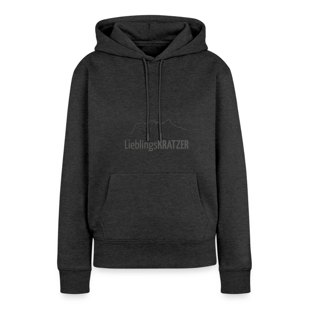 Frauen Premium Hoodie | LieblingsKRATZER - Anthrazit meliert