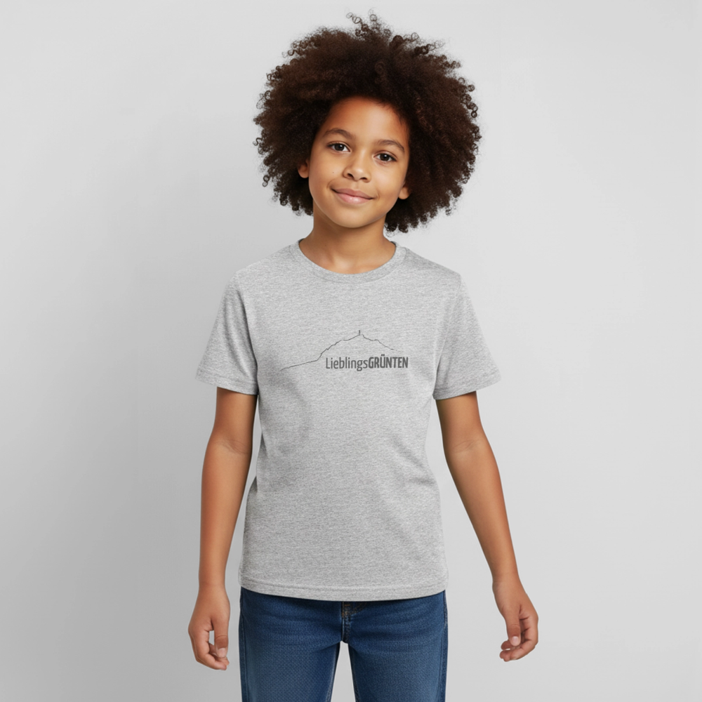 Kinder T-Shirt | LieblingsGRÜNTEN - Grau meliert