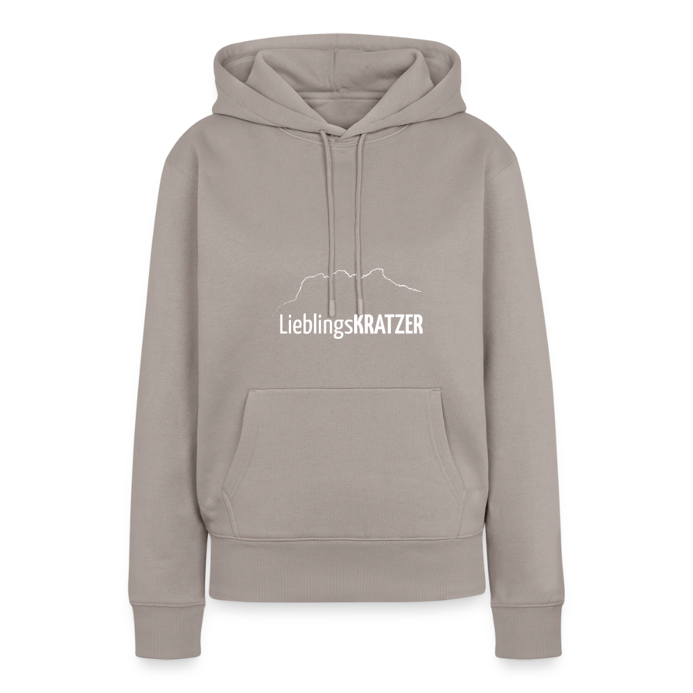Frauen Premium Hoodien | LieblingsKRATZER - Taupe