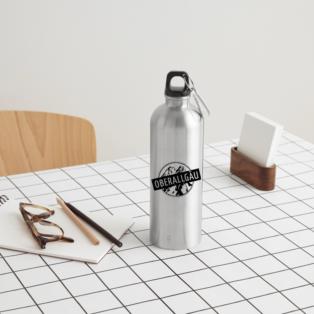 Trinkflasche mit Karabiner 750 ml | OBERALLGÄU - Lightsilver