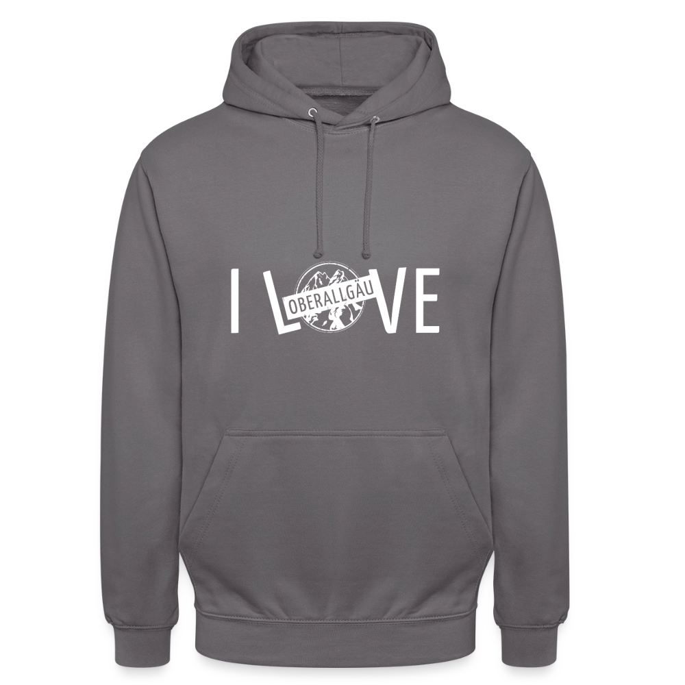 Unisex Hoodie | I LOVE - Mittelgrau