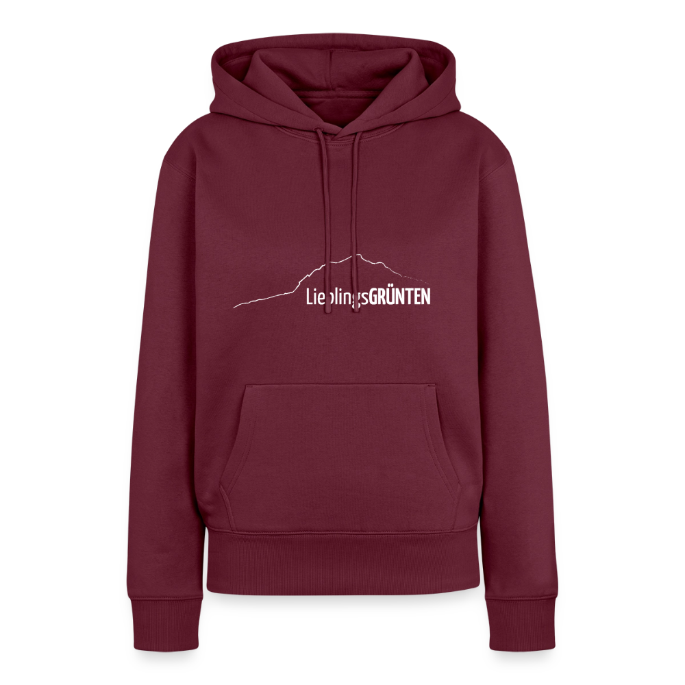 Frauen Premium Hoodie | LieblingsGRÜNTEN - Burgunderrot