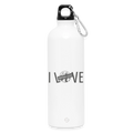 Trinkflasche mit Karabiner 750 ml | I LOVE - Weiß