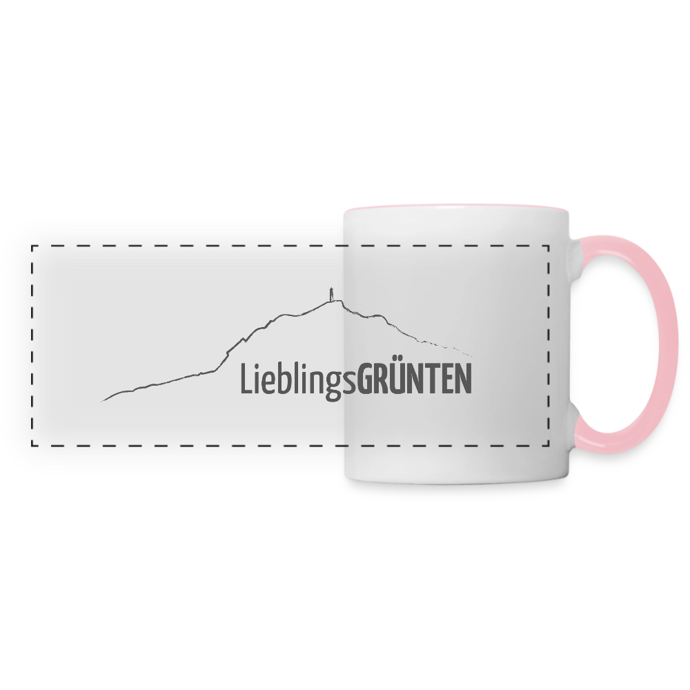 Panoramatasse | LieblingsGRÜNTEN - Weiß/Pink