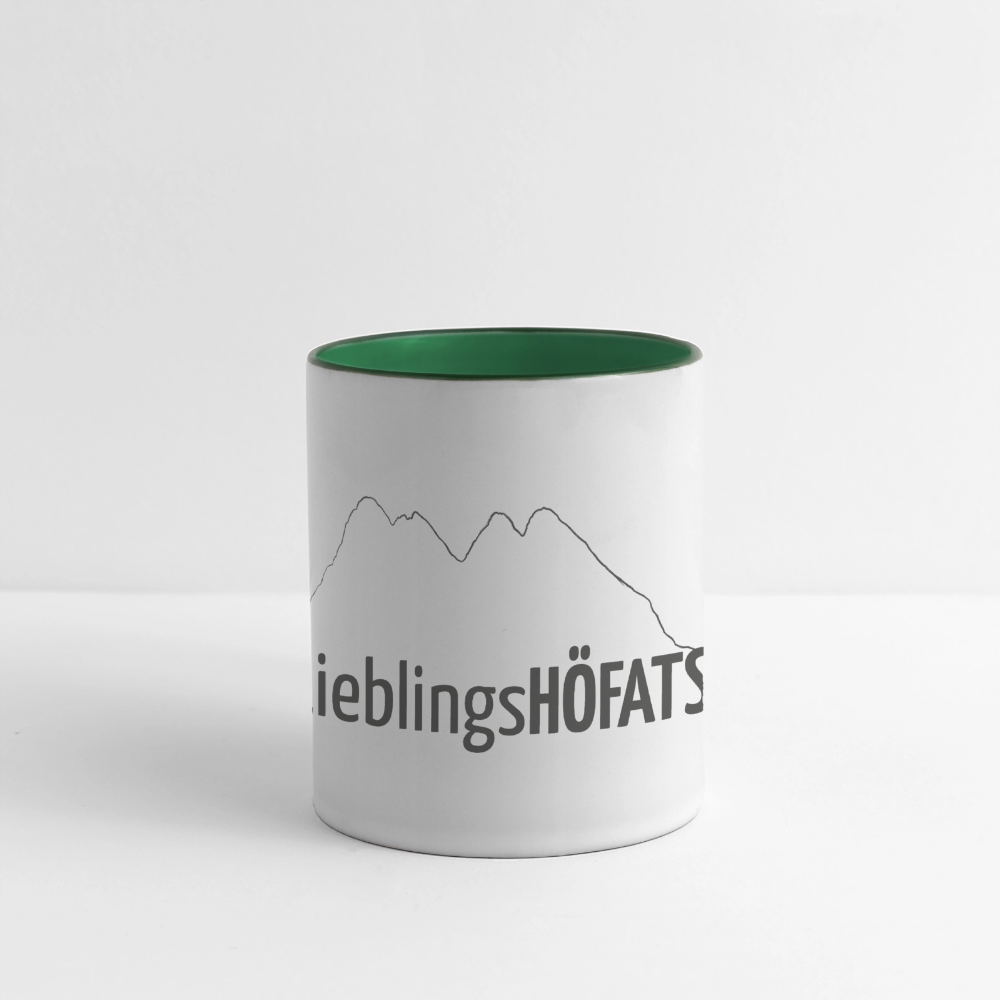 Panoramatasse | LieblingsHÖFATS - Weiß/Dunkelgrün
