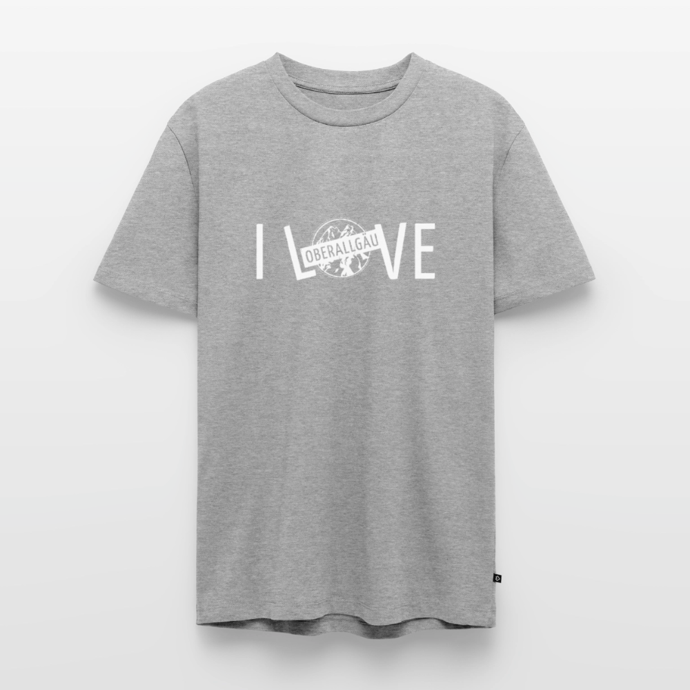 Männer Premium T-Shirt | I LOVE - Grau meliert