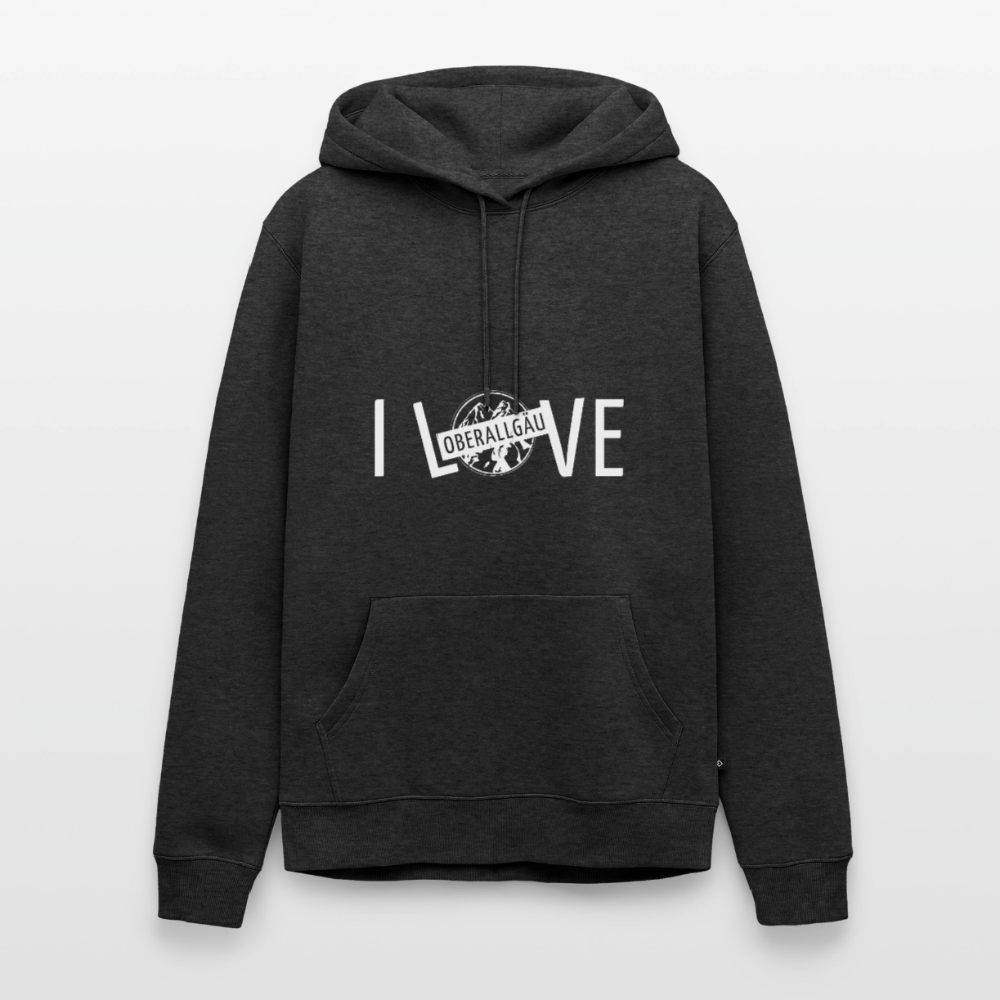 Männer Premium Hoodie | I LOVE - Anthrazit meliert