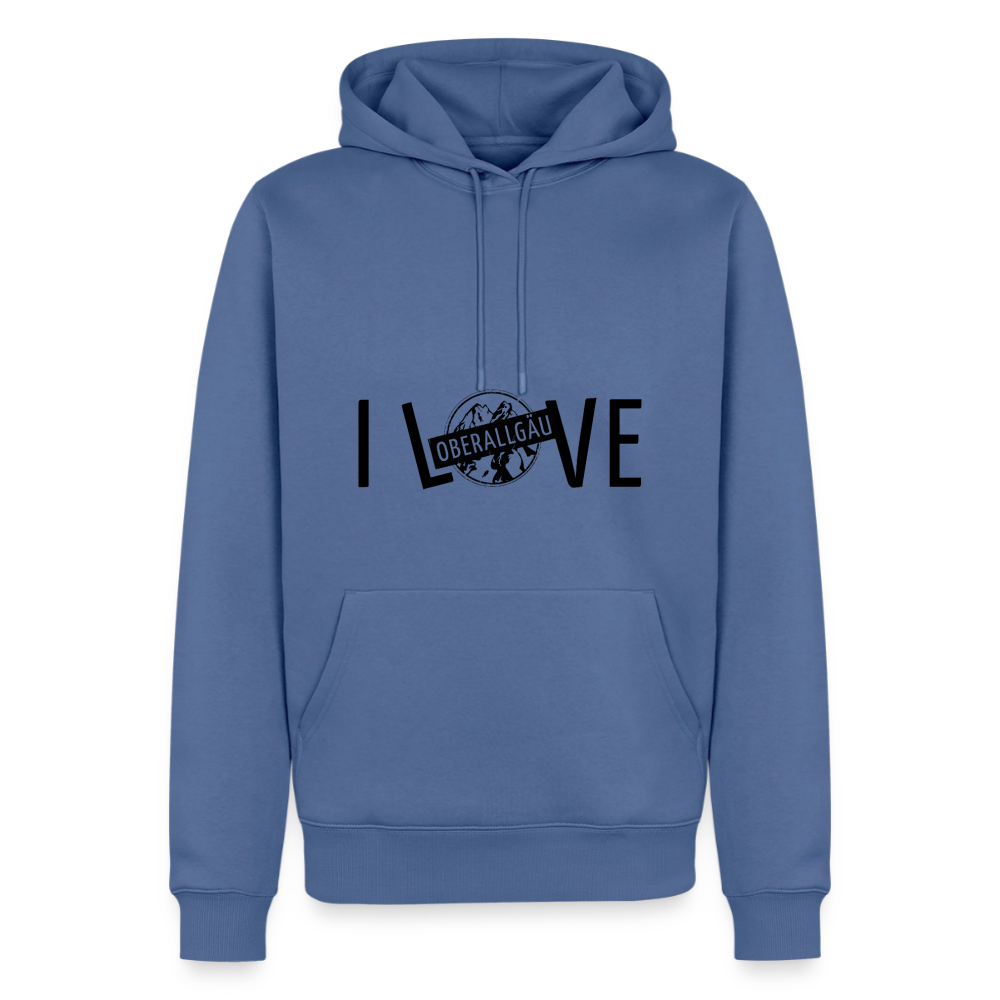Männer Premium Hoodie | I LOVE - Taubenblau