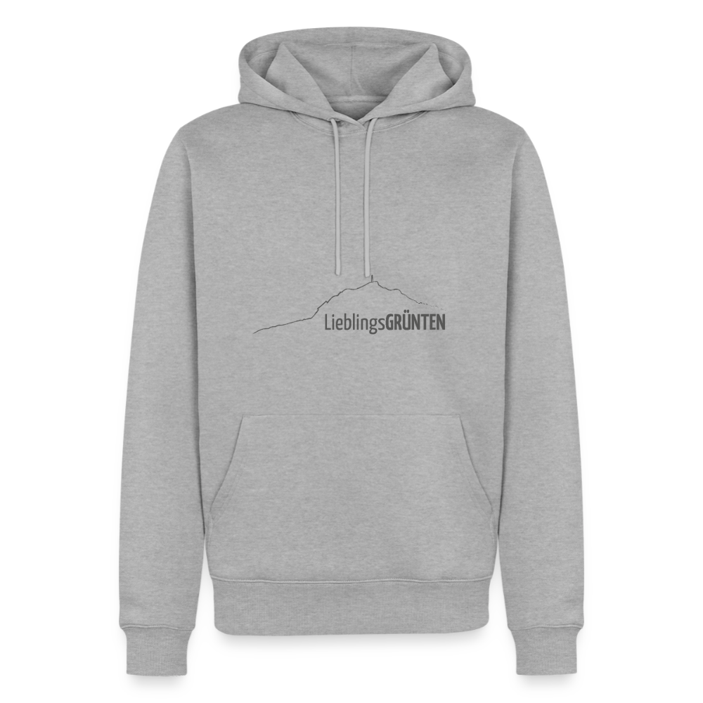 Männer Premium Hoodie | LieblingsGRÜNTEN - Grau meliert