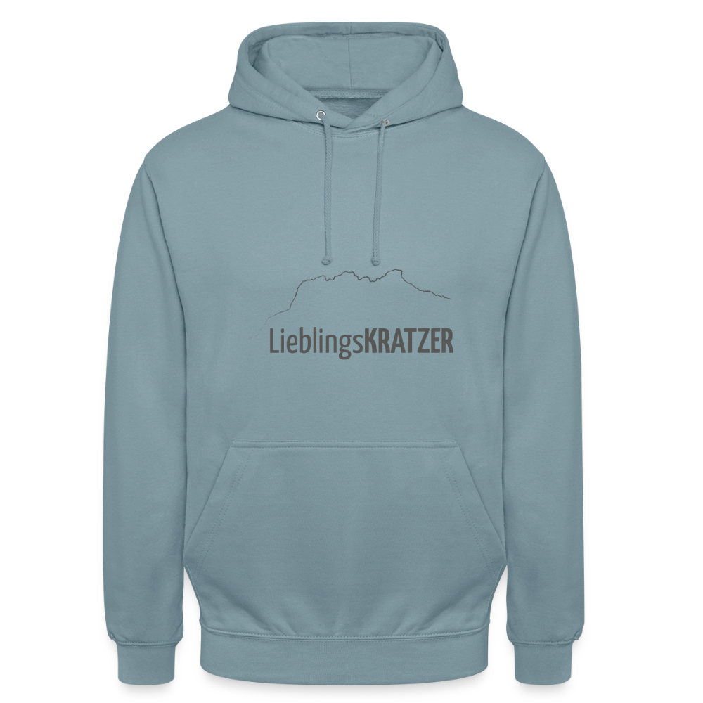 Unisex Hoodie | LieblingsKRATZER - Nebelblau