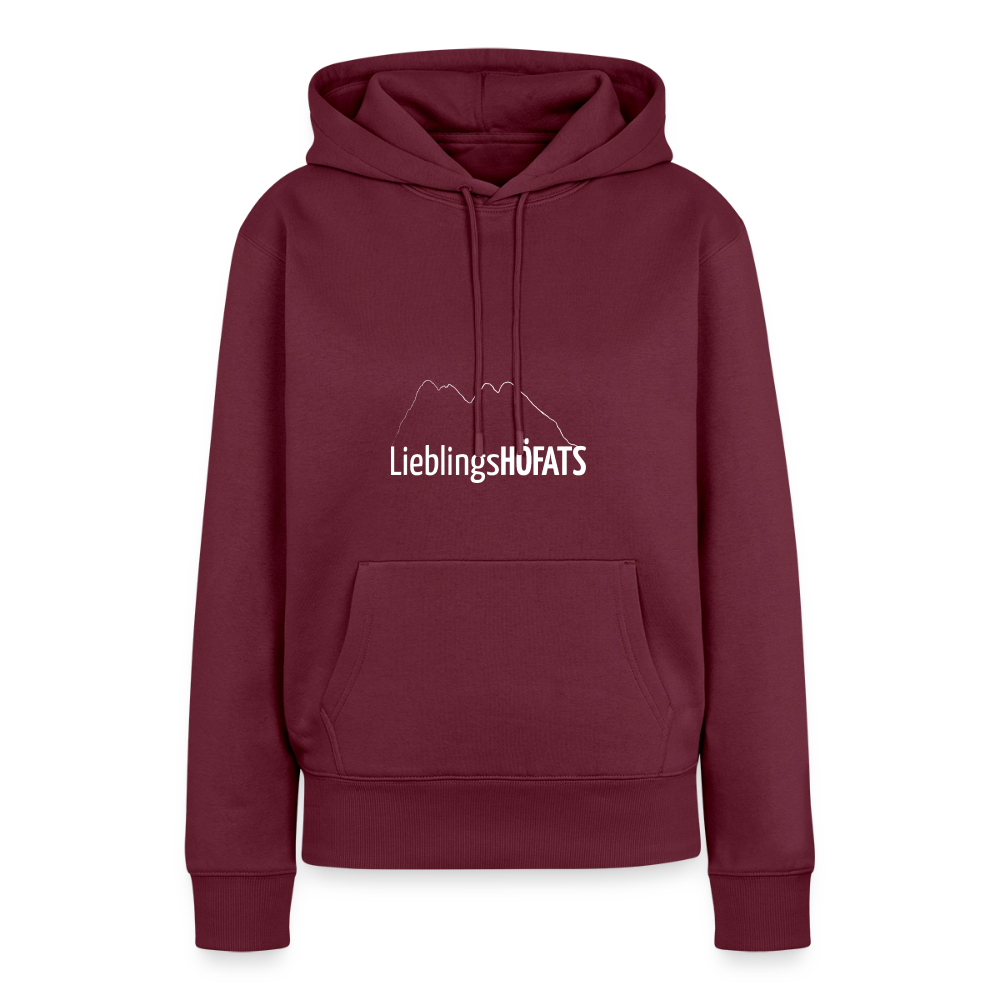 Frauen Premium Hoodie | LieblingsHÖFATS - Burgunderrot