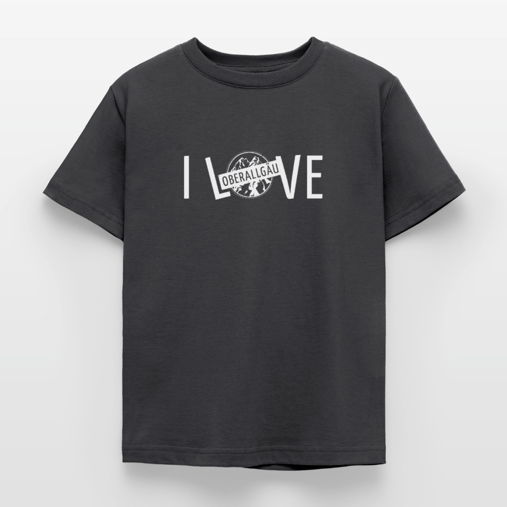 Kinder T-Shirt | I LOVE - Dunkelgrau