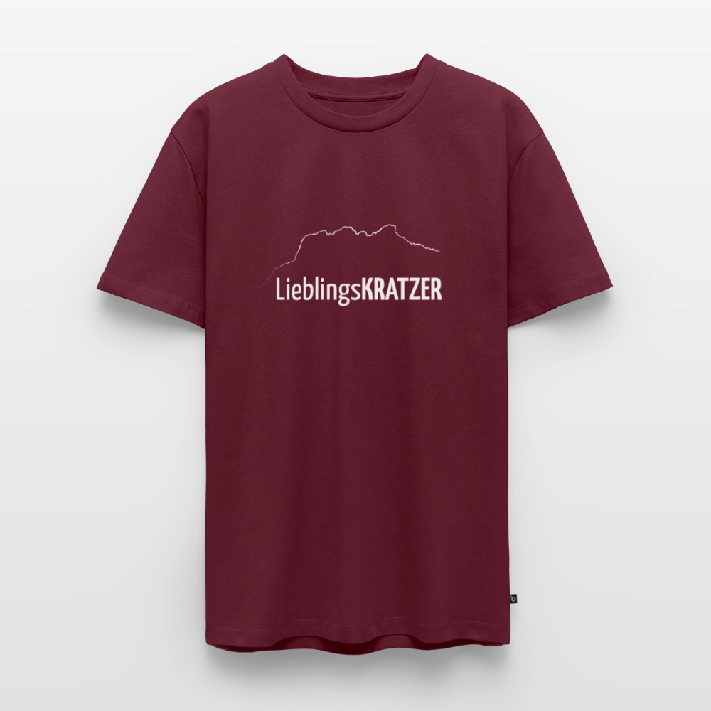 Männer Premium T-Shirt | LieblingsKRATZER - Burgunderrot
