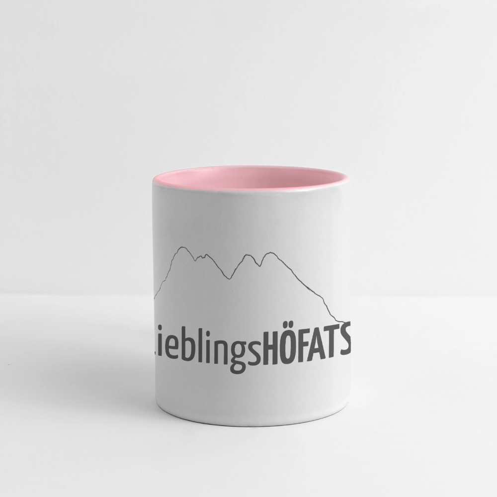 Panoramatasse | LieblingsHÖFATS - Weiß/Pink
