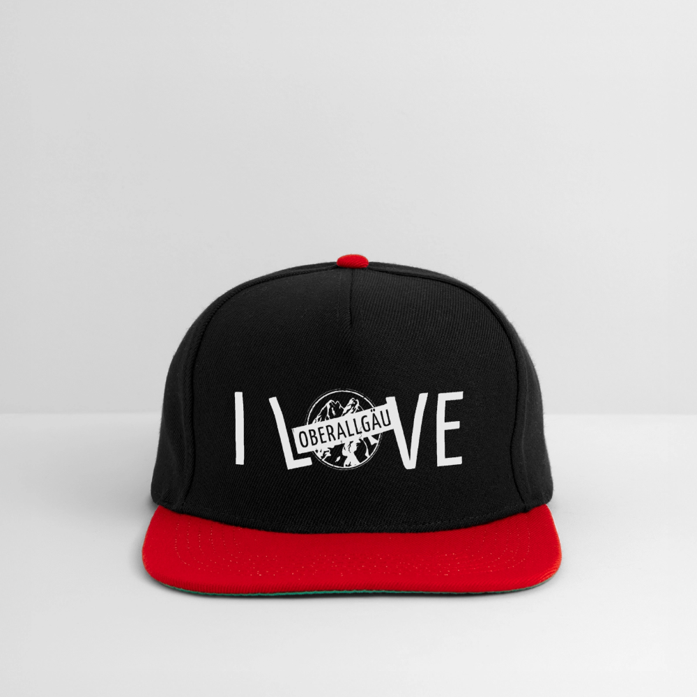Snapback Cap | I LOVE - Schwarz/Rot