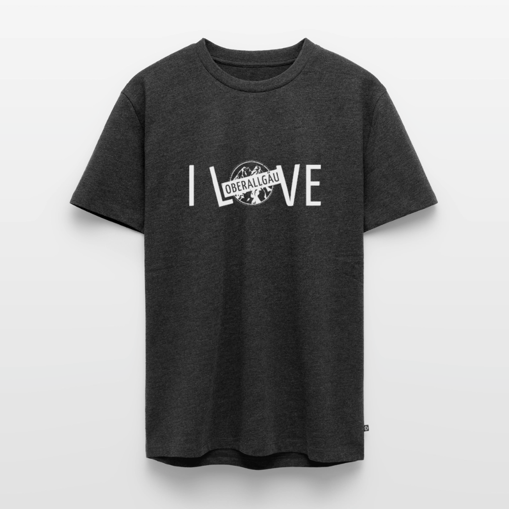 Männer Premium T-Shirt | I LOVE - Anthrazit meliert