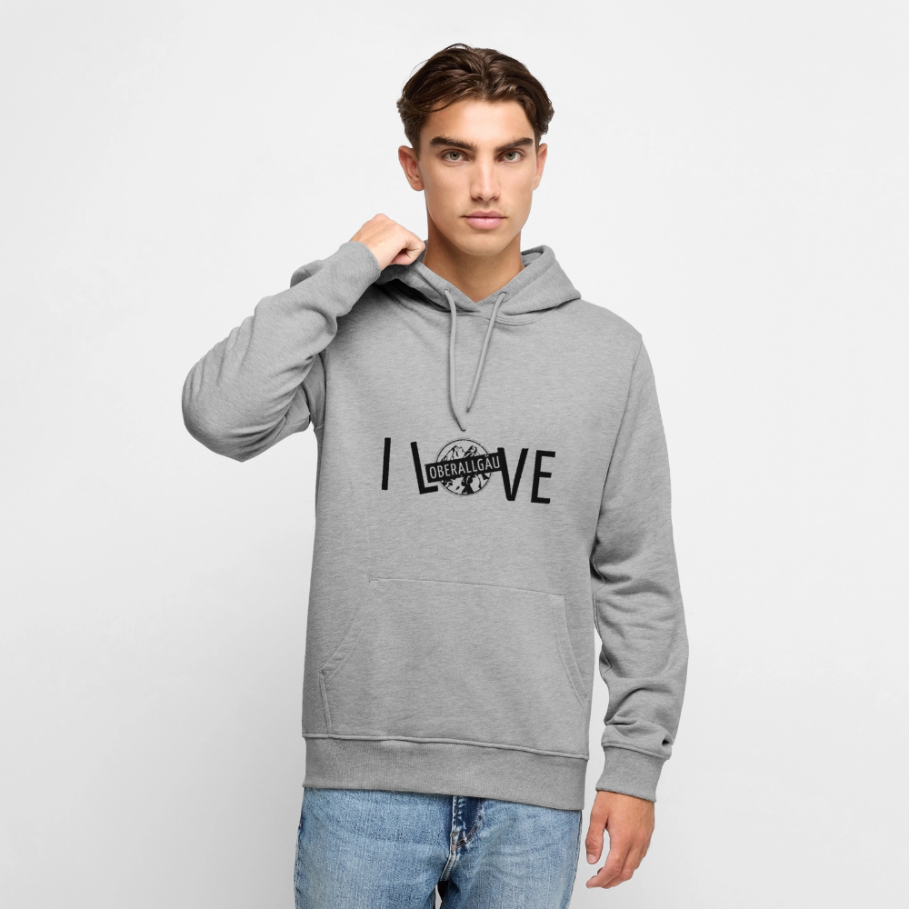 Männer Premium Hoodie | I LOVE - Grau meliert