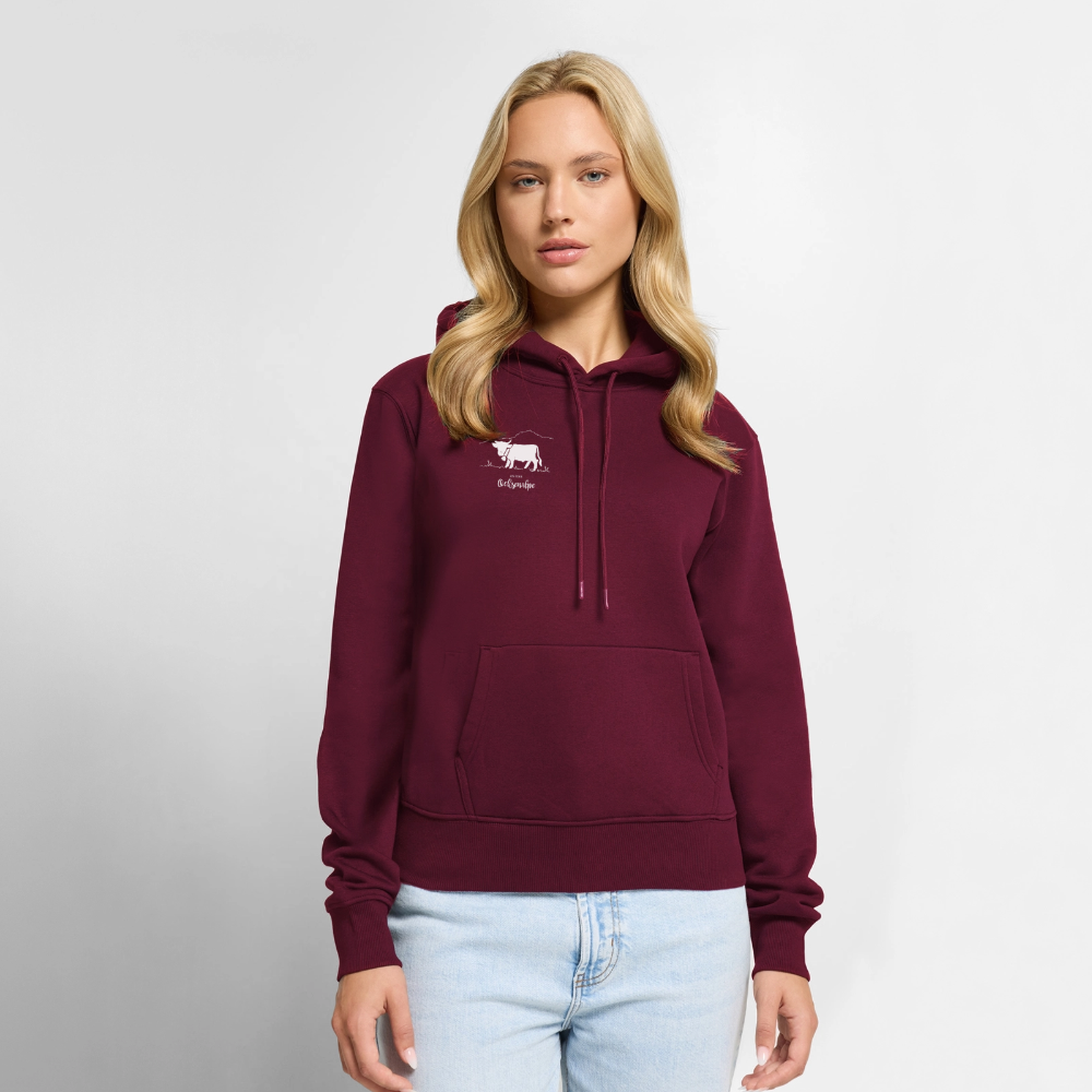 Frauen Premium Hoodie | Untere Ochsenalpe - Burgunderrot