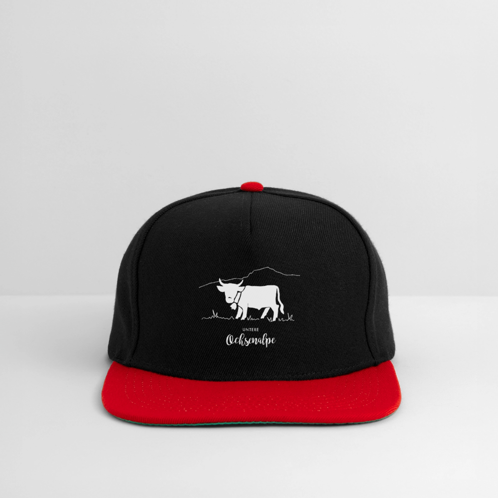 Snapback Cap | Untere Ochsenalpe - Schwarz/Rot