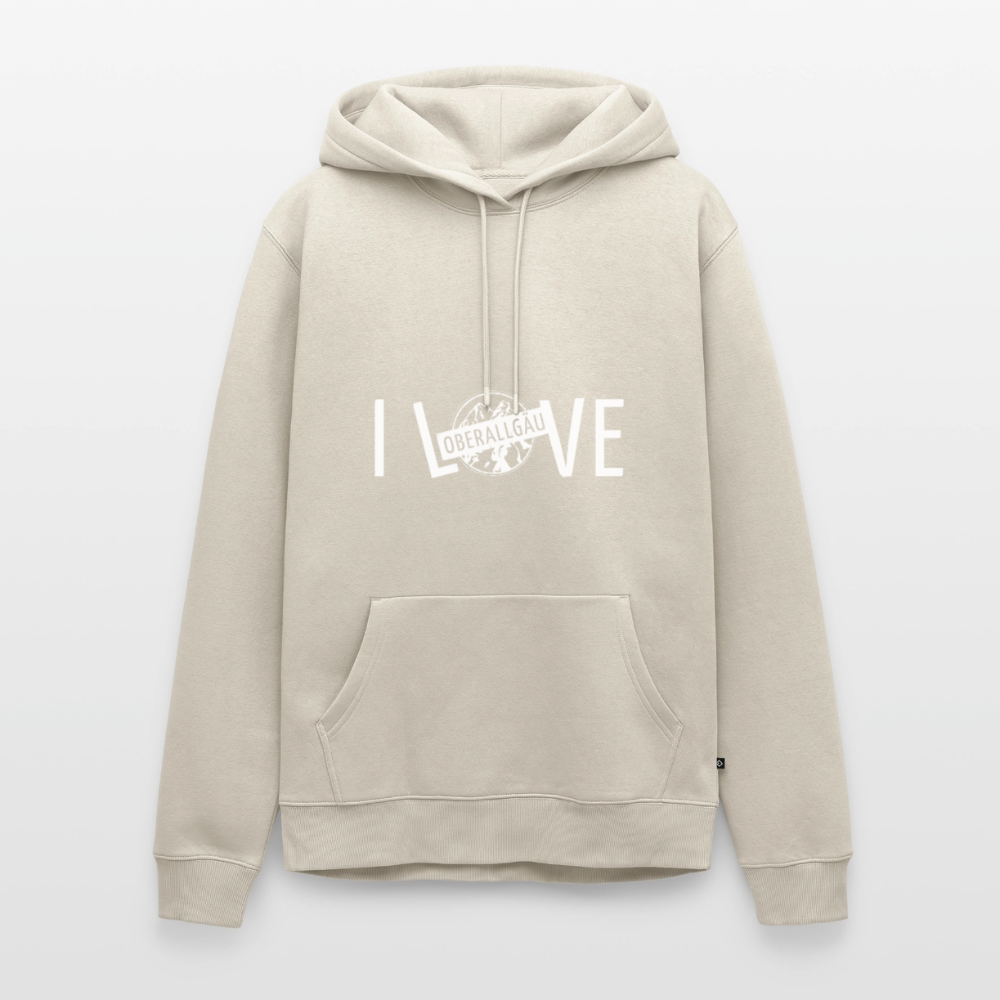 Männer Premium Hoodie | I LOVE - Beige