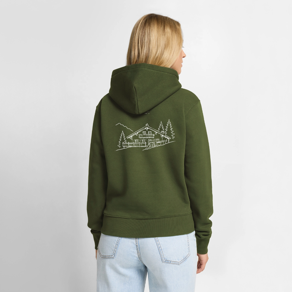 Frauen Premium Hoodie | Untere Ochsenalpe - Khaki