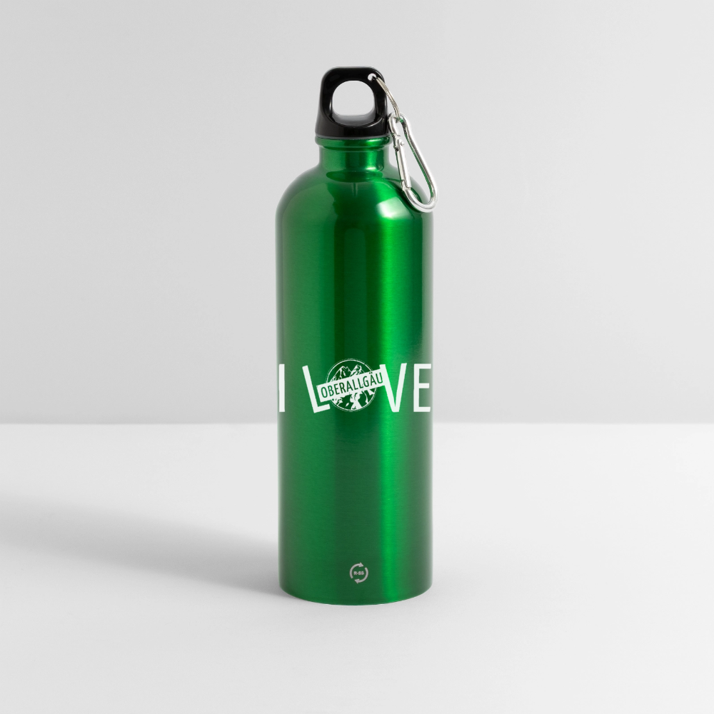 Trinkflasche mit Karabiner 750 ml | I LOVE - Kelly Green
