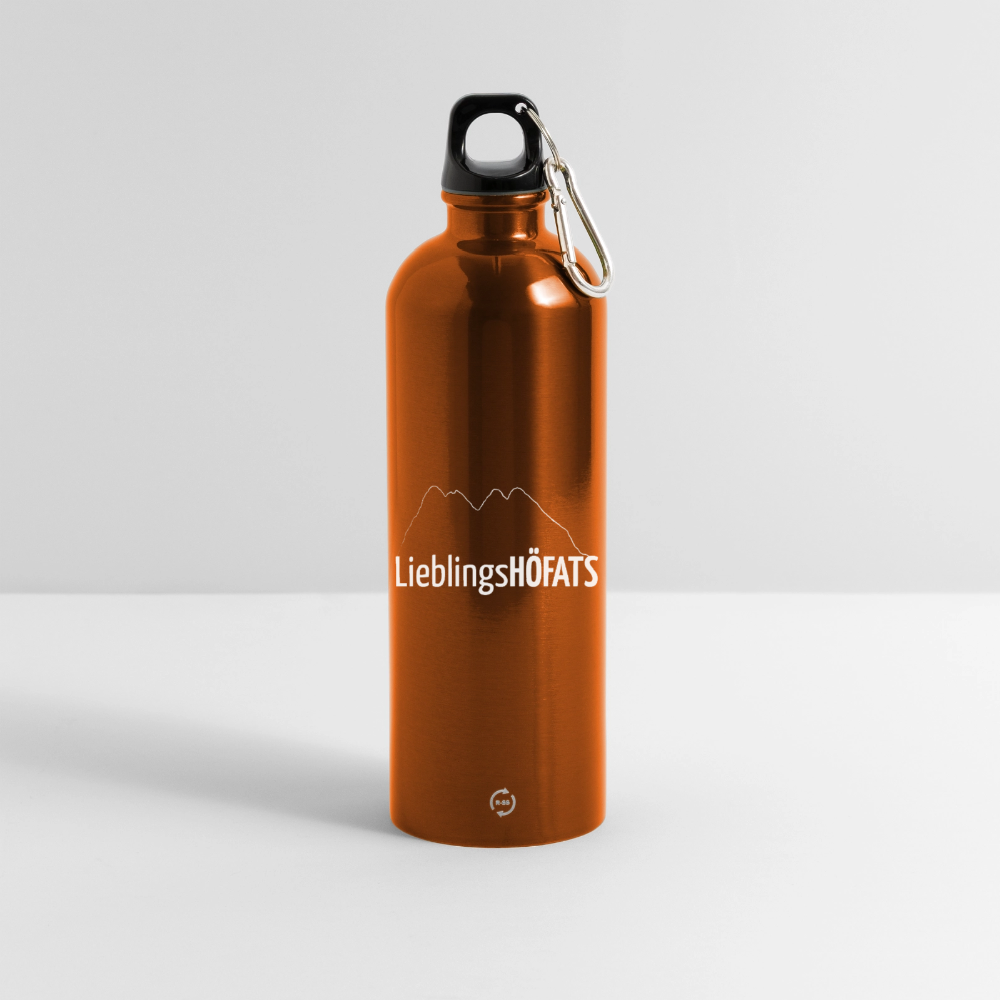 Trinkflasche mit Karabiner 750 ml | LieblingsHÖFATS - Orange