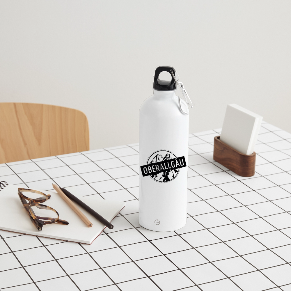 Trinkflasche mit Karabiner 750 ml | OBERALLGÄU - Weiß