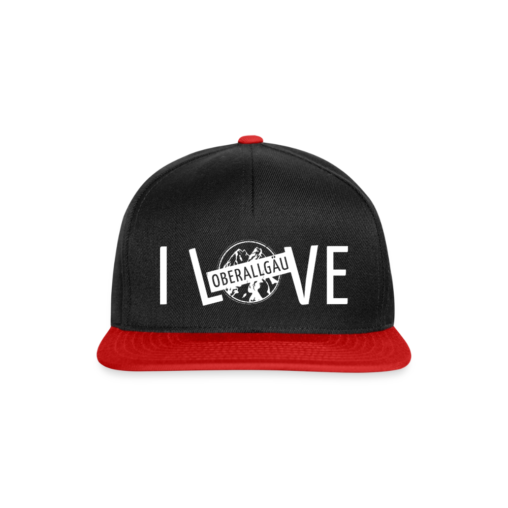 Snapback Cap | I LOVE - Schwarz/Rot