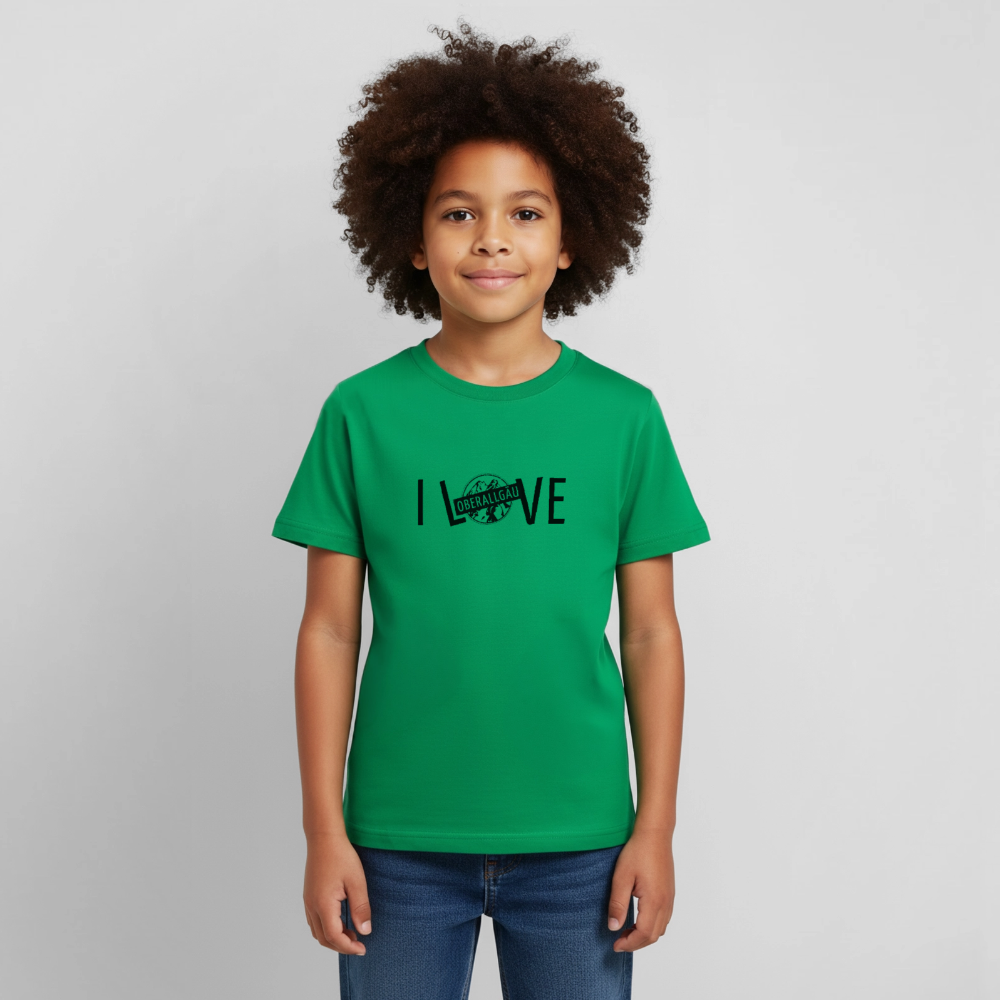Kinder T-Shirt | I LOVE - Kelly Green