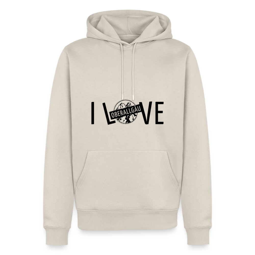 Männer Premium Hoodie | I LOVE - Beige