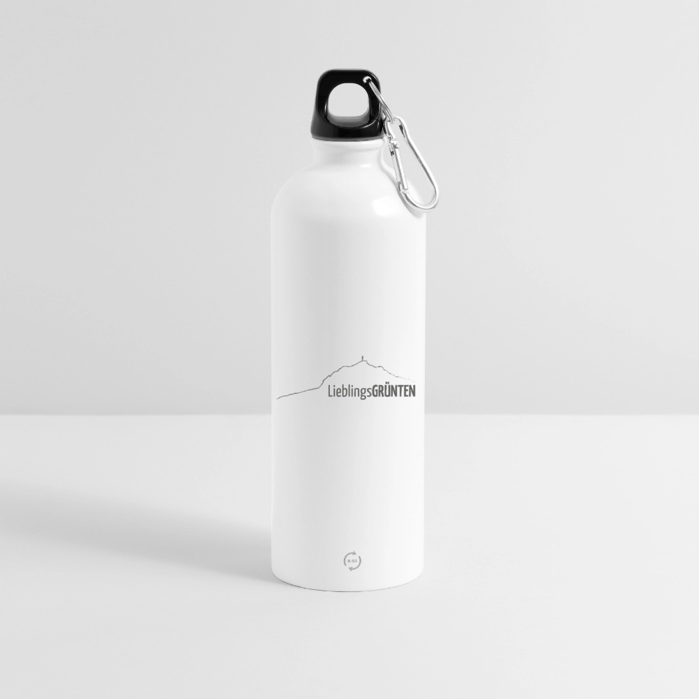 Trinkflasche mit Karabiner 750 ml | LieblingsGRÜNTEN - Weiß