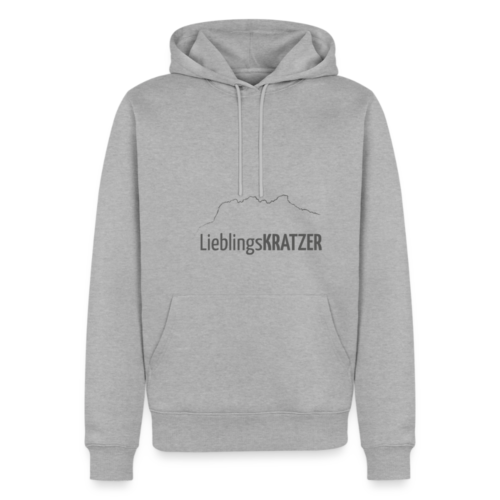 Männer Premium Hoodie | LieblingsKRATZER - Grau meliert