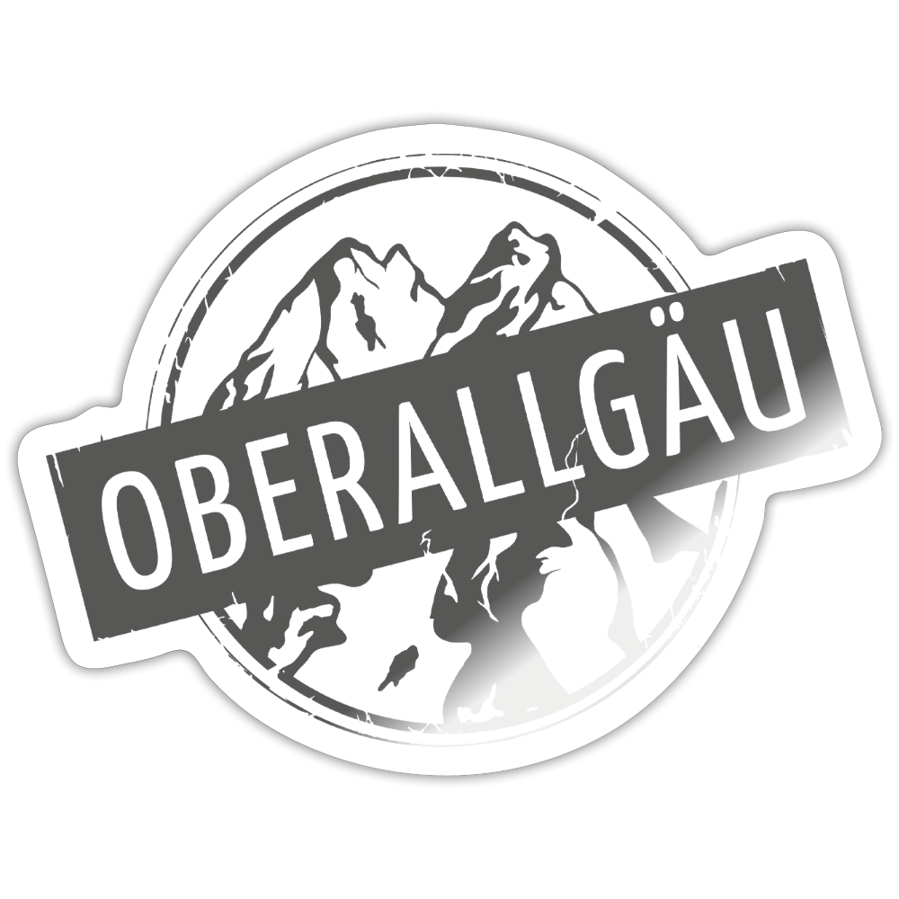 Sticker Größe S (10 x 10 cm) | OBERALLGÄU - Weiß glänzend