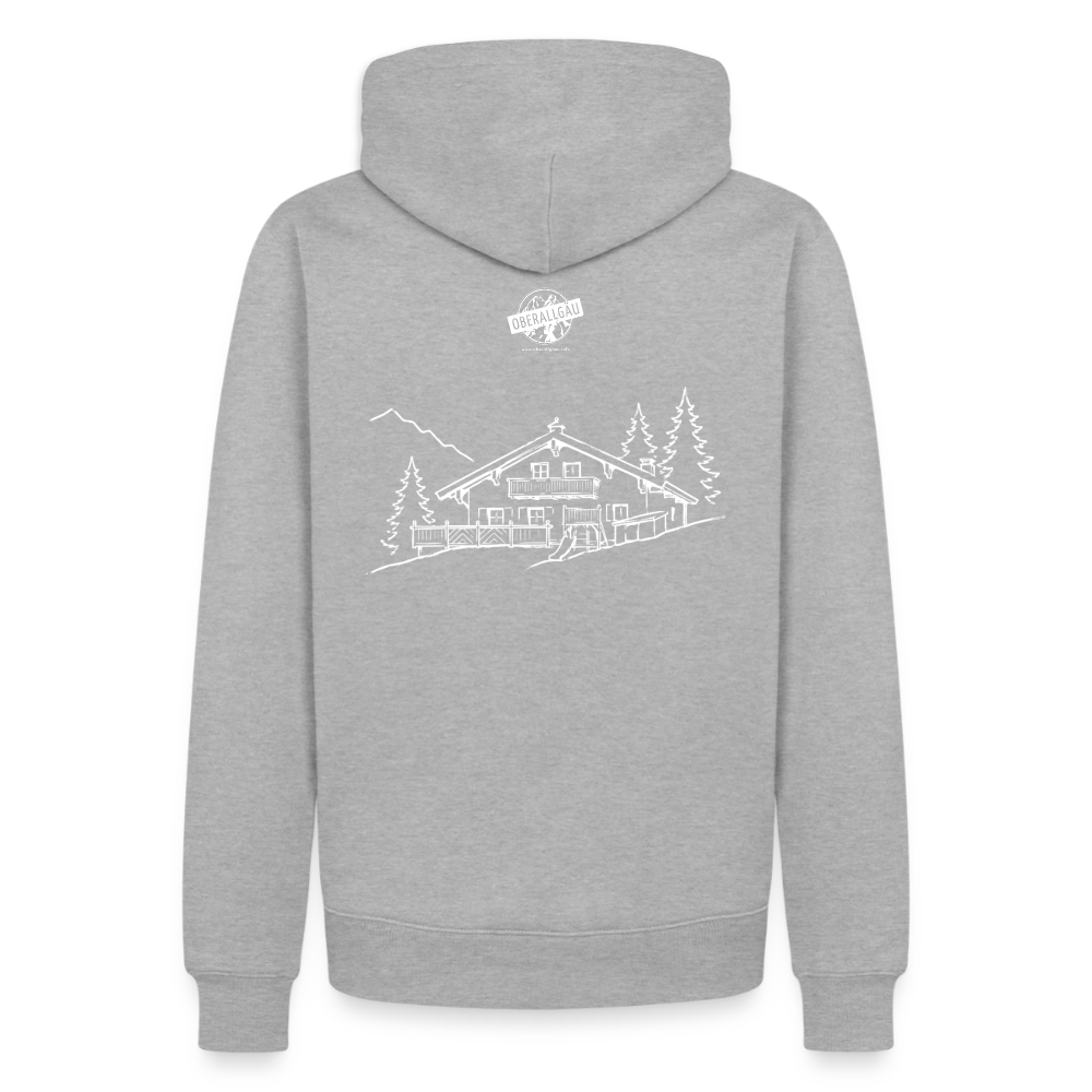 Männer Premium Hoodie | Untere Ochsenalpe - Grau meliert
