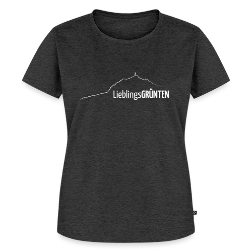 Frauen Premium T-Shirt | LieblingsGRÜNTEN - Anthrazit meliert