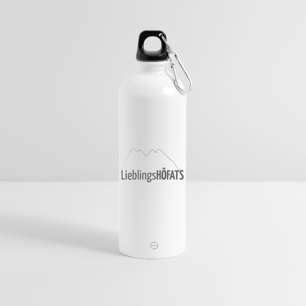 Trinkflasche mit Karabiner 750 ml | LieblingsHÖFATS - Weiß