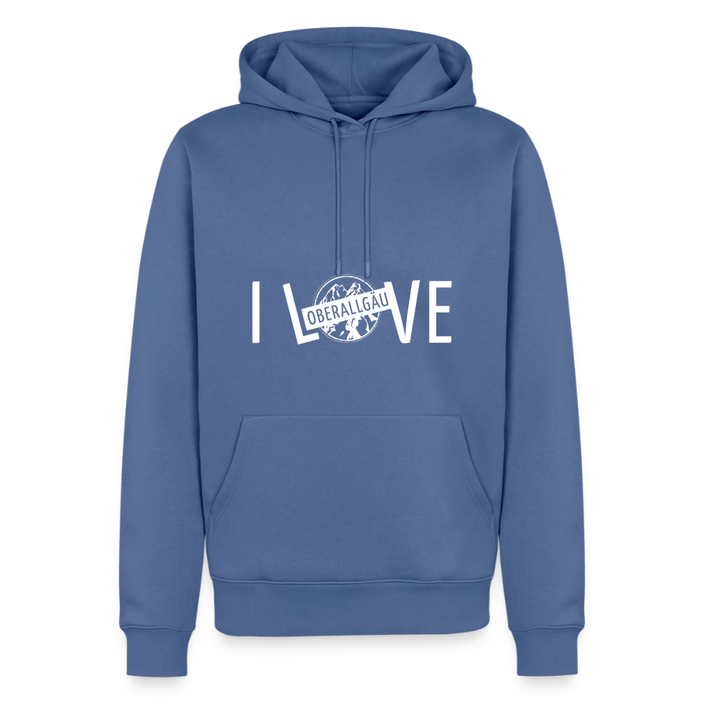 Männer Premium Hoodie | I LOVE - Taubenblau