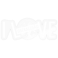Sticker Größe S (10 x 10 cm) | I LOVE - Transparent glänzend