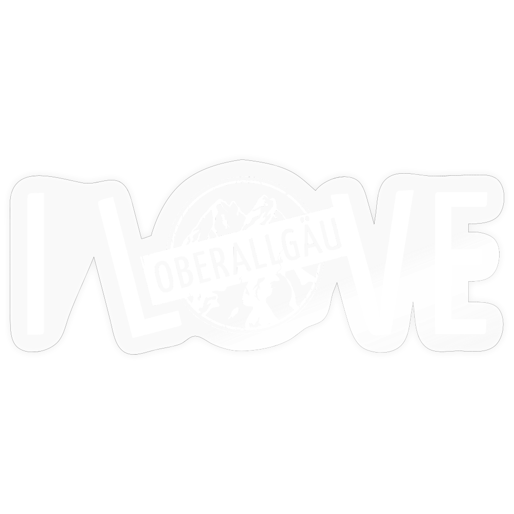 Sticker Größe S (10 x 10 cm) | I LOVE - Transparent glänzend